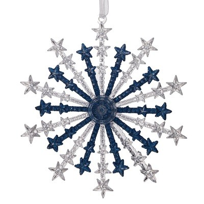 Украшение новогоднее "Снежинка", L12,5 W1 H13 см 812501