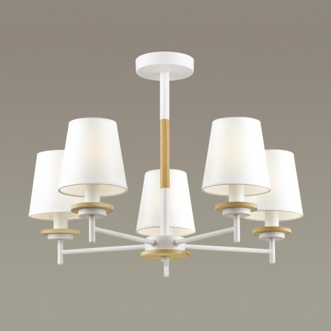 Люстра потолочная 4497/5C COUNTY LN20 169 белый, дерево E14 5*40W 220V BETSY