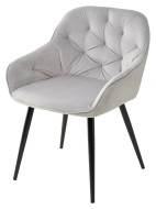 Стул BREEZE BLUVEL-03 LIGHT GREY, велюр / черный каркас 629M04847 (от 2-х шт)