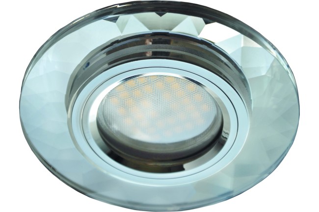 Светильник точечный DL1654 MR16 GU5.3 св-к Стекло граненый Хром/Хром 25x90 FC1654EFF