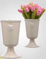 Ваза Керамическая Кремовая "Цезарь" Малая 21048470-1