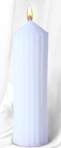 Свеча интерьерная столбик «Эстетика» столбик, белая, 9, 5 х 3 см 9101392