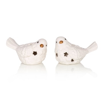 Набор из 2-х фигурок птичек Elise 246234(2) молочный, керамика, 8х12х7,5 см