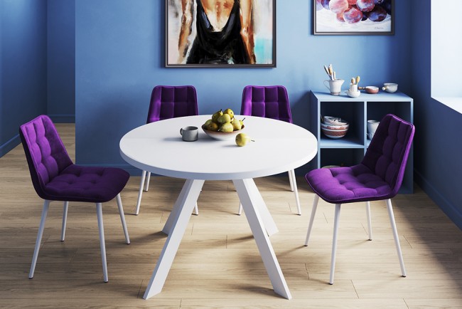 Стол FARGO 120 (FARGO 120 WHITE GLASS, W )