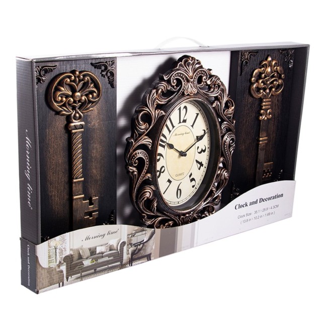 122334 Часы настенные с панно 35*26*4см, 31*16*3см