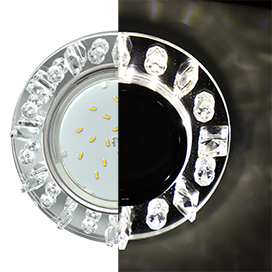 Точечный светильник GX53 H4 LD5361 круг квадратные стразы SK53RNEFB