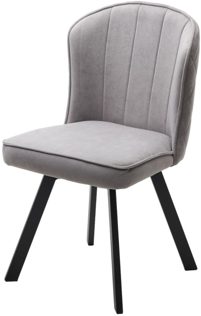 Стул MODE 360 град. поворот. B22 Серый, велюр / черный каркас 670M05278