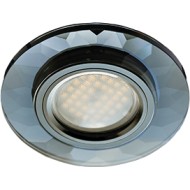 Точечный светильник DL1654 MR16 GU5.3 св-к Стекло граненый черный/черный хром 25x90 FB1654EFF