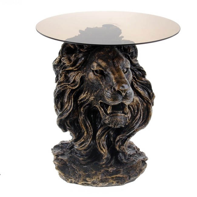 СТОЛ Лев голова F1092/2/1 Н-70см БРОНЗА