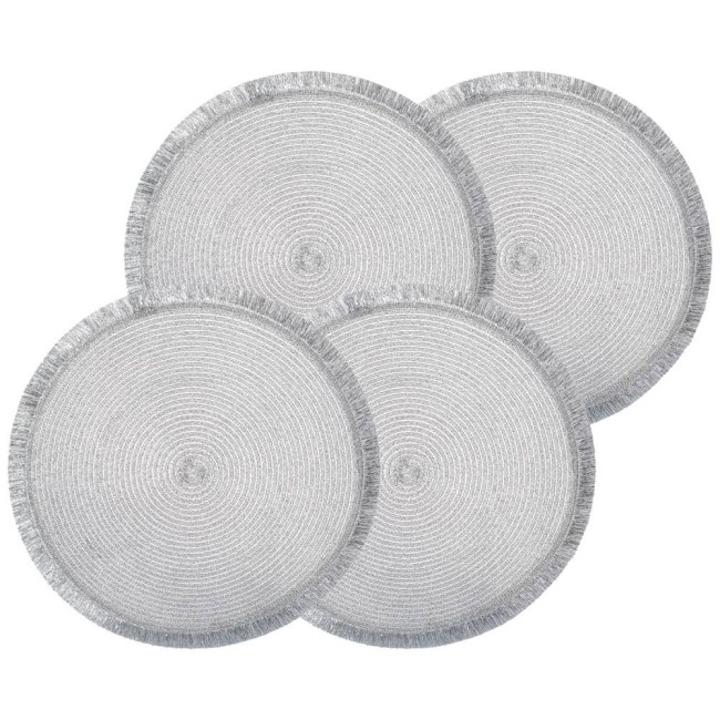 ПОДСТАНОВОЧНАЯ САЛФЕТКА "ФЕЕРИЯ" 771-359 СЕРЕБРО Д=38 СМ