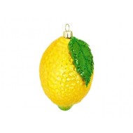Игрушка ёлочная "Лимон", стекло, 6,4*10см GLT304