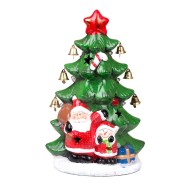 Ёлка с Санта Клаусом и снеговиком эл. свет.(по2ш14,2х10,6х20,5 см BB14282-1 57719