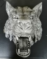 Волк   голова Н-30см  СТАЛЬ БФ5/4