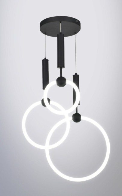 Светильник потолочный Х20772-200+300+400 BK LED 31W 4000K пульт 01104839