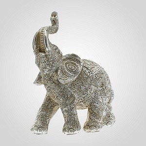 Фигурка Серебряный слон FZ002-11-F H-22см полистоун