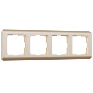 Рамка из пластика на 4 поста Stream шампань W0042111