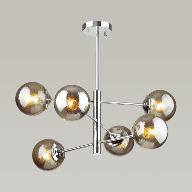 Люстра потолочная 4493/6C MODERNI LN20 146 хром E27 6*60W 220V HUGO