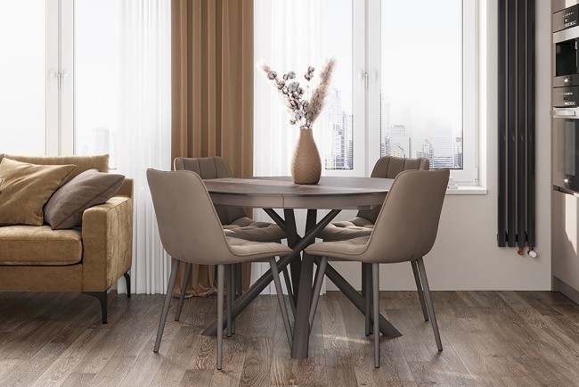 Стол RONDO 120 (RONDO 120 LATTE CER, LT)