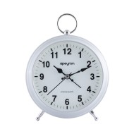 Часы-будильник MLT2207-511-8 круг 160x42x124 бел металл плавный ход подсвет