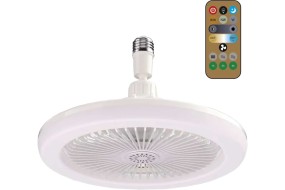 Вентилятор с подсветкой 35 Вт с переходником Е27 3 ССТ 2700/4000/6500K с ПУ и ароматом FAR002354