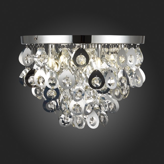 Люстра потолочная SLE103202-06 Хром/Хром, Прозрачный