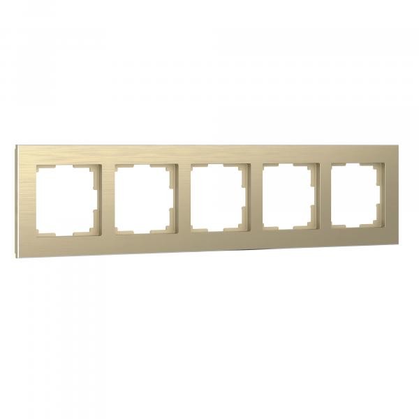Рамка из металла на 5 постов Аluminium шампань алюминий W0051711