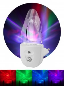 Ночник светодиодный NN-618 0.5W RGB пластик, белый NN-618-LS-W