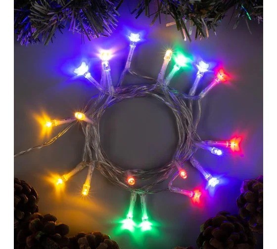 Гирлянда "Нить" 2м, LED-20-4,5V, мульти 806816