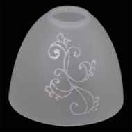 Плафон ННС 33-028-ф134/в 42 прозрачный матовый "Узор" срб./С