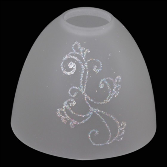 Плафон ННС 33-028-ф134/в 42 прозрачный матовый "Узор" срб./С