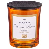 СВЕЧА BRONCO В СТАКАНЕ С КРЫШКОЙ АРОМАТИЗИРОВАННАЯ ЯНТАРНАЯ 9,5*8 СМ 315-372