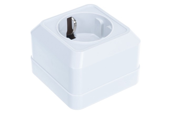 Розетка "Олимп" 1-м,с/з белая О0028