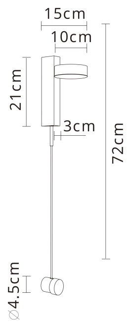 Светильник настенный A2142AP-10BK