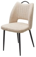 Стул JANETY UF998-04 бежевый, букле / черный каркас (от 2-х штук) 624M05381