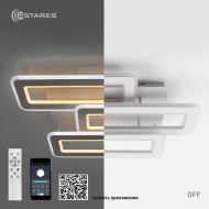 Управляемый светодиодный светильник TRIPLEX DOUBLE 110W 3L-APP-630x370X140-WHITE/WHITE-220-IP20