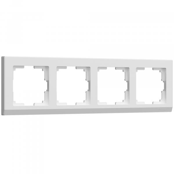 Рамка из пластика на 4 поста Stark белый W0041801