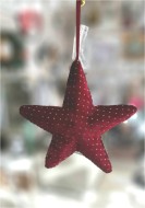 Елочная игрушка звезда 17см 21-156 (красный)