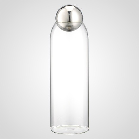 Стеклянная банка для хранения Glass Trends 90*250 серебристая 00442