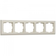 Рамка из пластика на 5 постов Stark слоновая кость W0051803