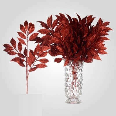 Ветка Декоративная 0143-9red Блестящая Красная 60 см