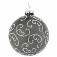 Украшение новогоднее "Шар", 8см, стекло 746524