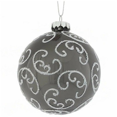 Украшение новогоднее "Шар", 8см, стекло 746524