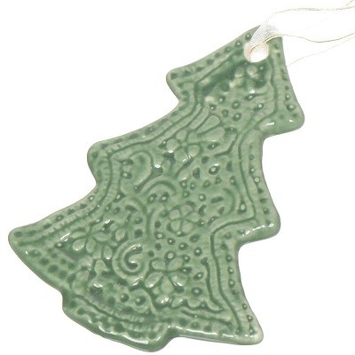 Украшение ёлочное "Ёлочка", 10*7см, фарфор 110236