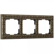 Рамка из металла на 3 поста Antik бронза WL07-Frame-03