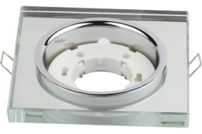 Светильник точечный GX53R-SMR квадрат стекло зеркальный