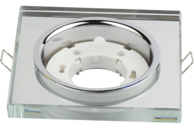 Светильник точечный GX53R-SMR квадрат стекло зеркальный