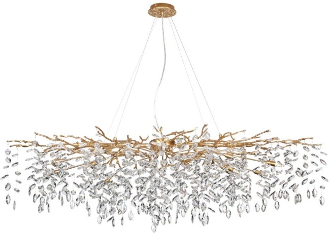 Люстра 4969/16 HALL ODL24 521 античн.бронза/алюмин./хрусталь G9 16*40W DELICA