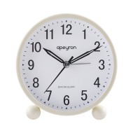 Часы-будильник MLT2207-510-4 круг d115x55 бел металл плавный ход подсвет