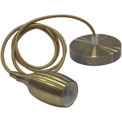 Патрон декоративный HOROZ 021-008-0001 E27 1м старая бронза