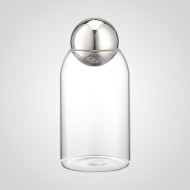 Стеклянная банка для хранения Glass Trends серебристая 00438